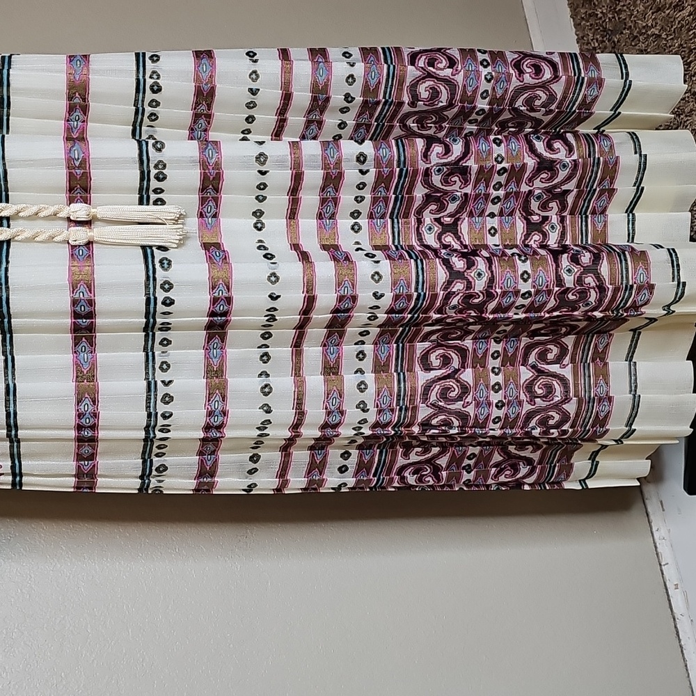 Vintage Alfred Shaheen 70s Hostess Dress Long Sleeve Maxi Custom Print Ivory 6/8 - Picture 3 of 14